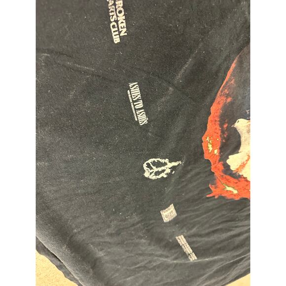 Civil Regime Graphic T-Shirt Dove Ashes to Ashes Short Sleeve Black - Picture 7 of 7